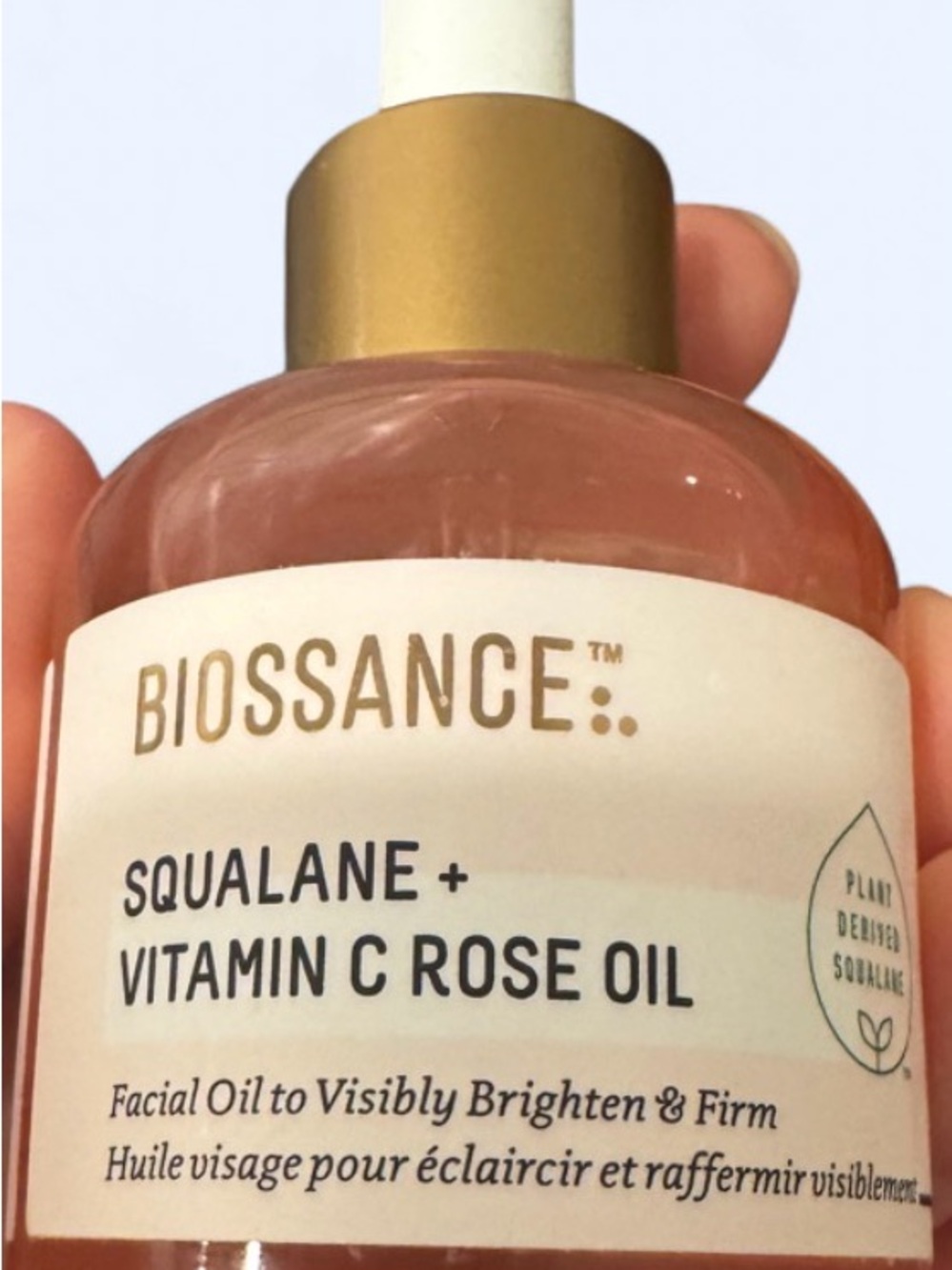 Biossance Rose-Tinted Squalane + Vitamin C Facial Oil - Gold Cap